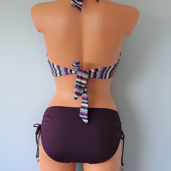 ANNE COLE NWT 2Pc Geo Print Bikini Set - Picture 3 of 4